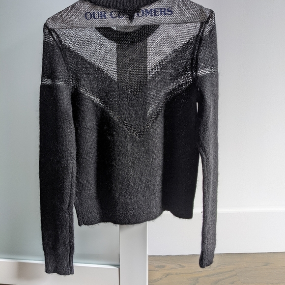 Rag & Bone black wool sweater with sheer detail - Picture 10 of 13